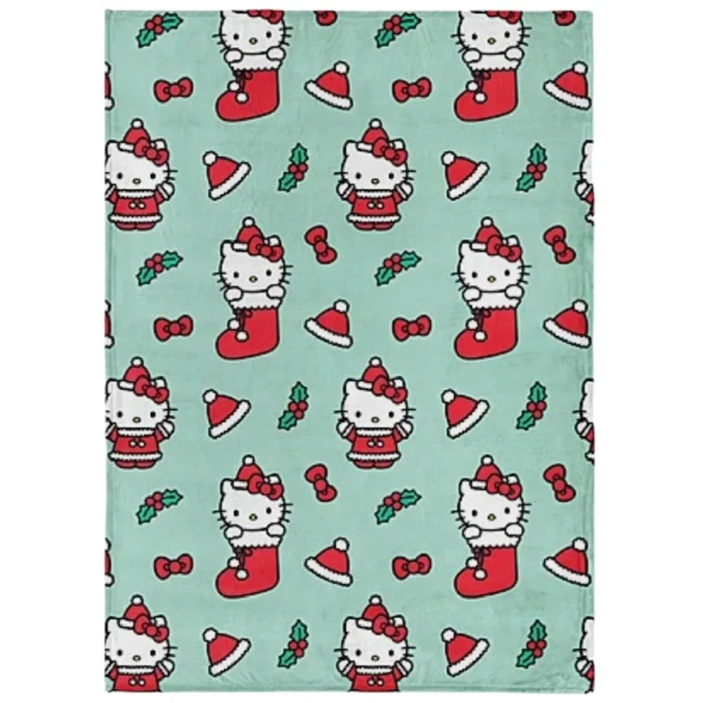 Hello Kitty “Hello Mittens” Ultra Fine Faux Fur Throw (NWT)